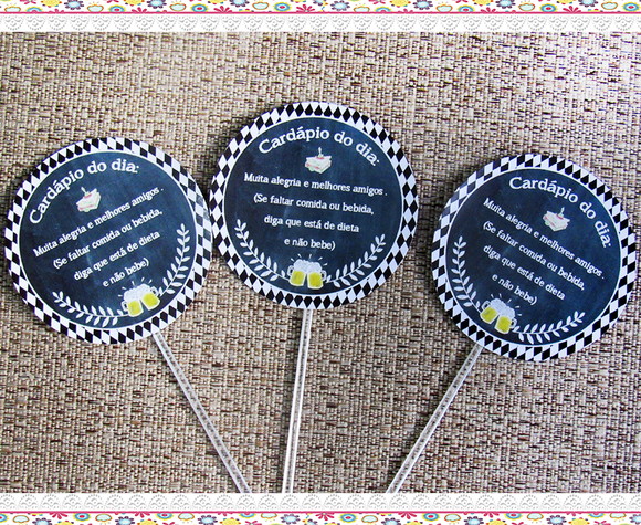 Topper para Docinhos Boteco ( 50 unidades ) - Imagem 2