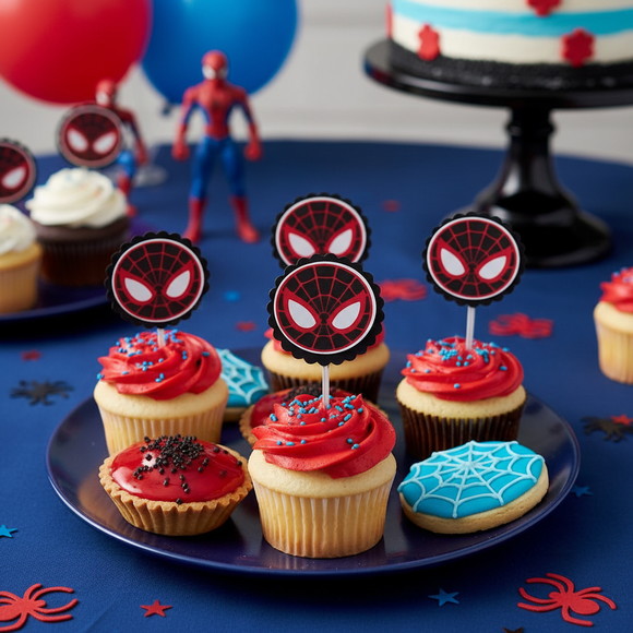 Topper para Docinhos Homem Aranha Miles Morales (50 unidades)