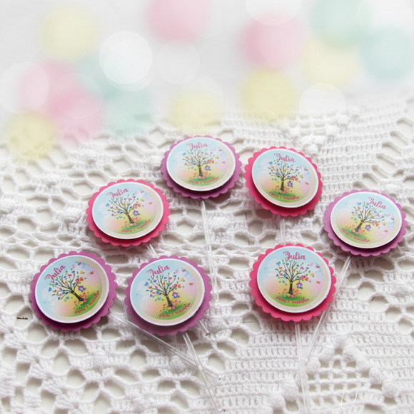 Topper para Docinhos Jardim Encantado (50 unidades) - Imagem 2