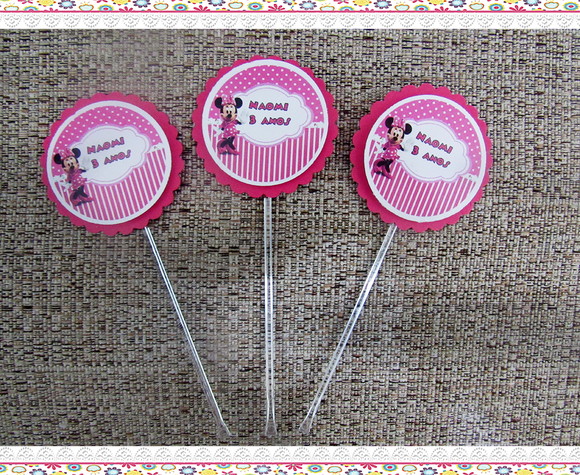 Topper para Docinhos Minnie 50 unidades