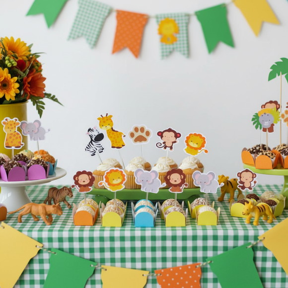Topper para Docinhos Safari 50 unidades