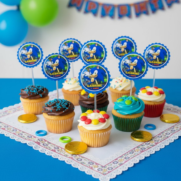 Topper para Docinhos Sonic (50 unidades)