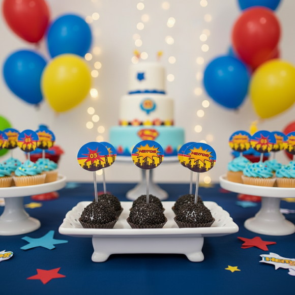 Topper para Docinhos Super Heróis (50 unidades) - Imagem 2