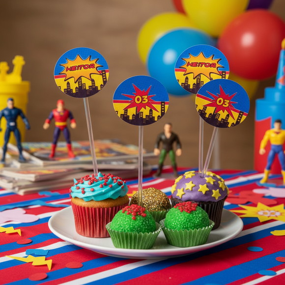 Topper para Docinhos Super Heróis (50 unidades)