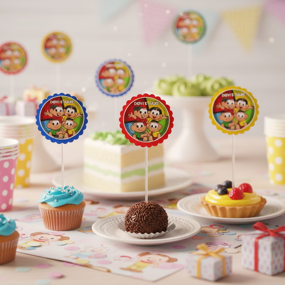 Topper para Docinhos Turma - Monica 50 unidades