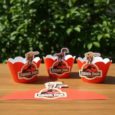 Wrappers Personalizados para Cupcake: Jurassic Park