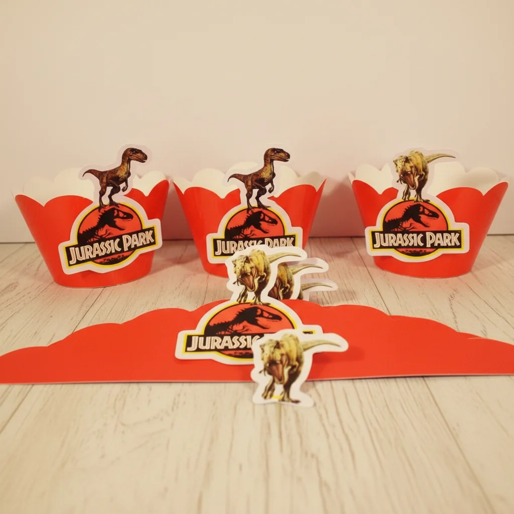 Wrappers Personalizados para Cupcake: Jurassic Park - Imagem 2