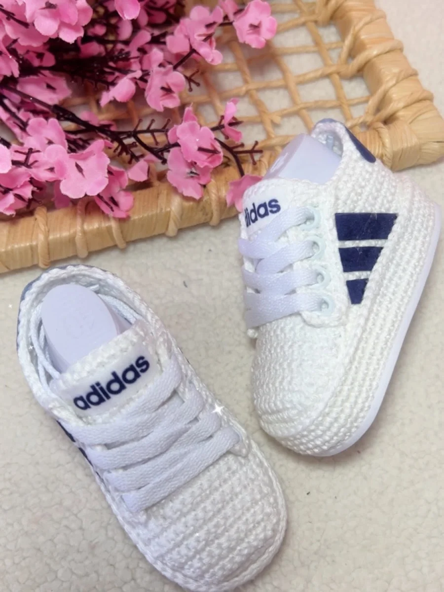 Adidas de Crochê Azul Marinho - Imagem 7