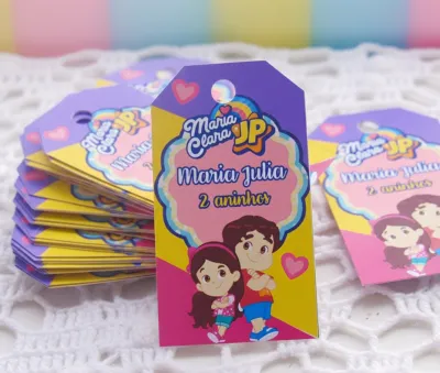 Tag personalizada  Maria Clara e JP ( 50 unidades)