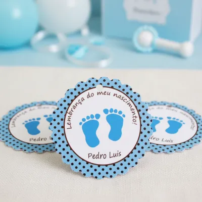 Tag personalizada Pezinhos Bebê  ( 50 unidades)