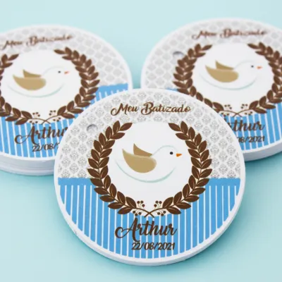 Tag personalizada Batizado Azul   (50 unidades)
