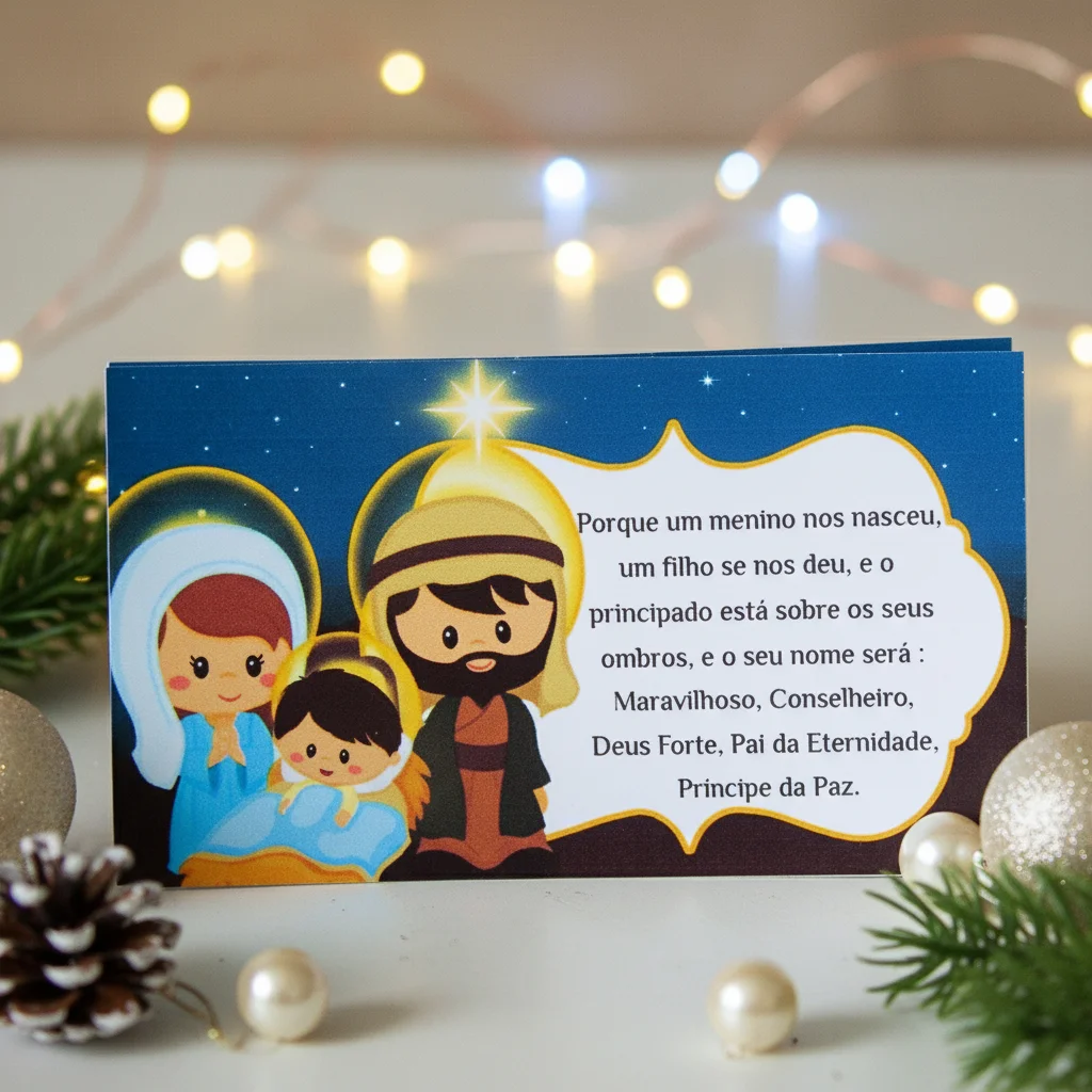 Tag personalizada para lembrancinha Natal Sagrada Família (50 unidades) (copia) - Imagem 2