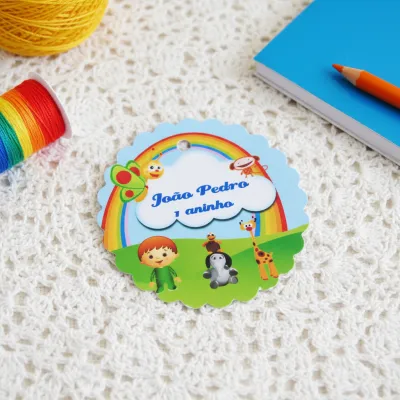 Tag personalizada para lembrancinha Baby TV  ( 50 unidades)