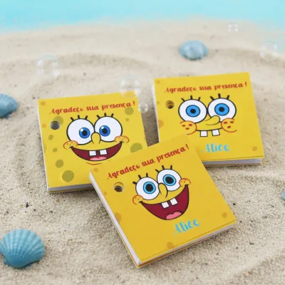 Tag personalizada para lembrancinha Bob Esponja  ( 50 unidades)
