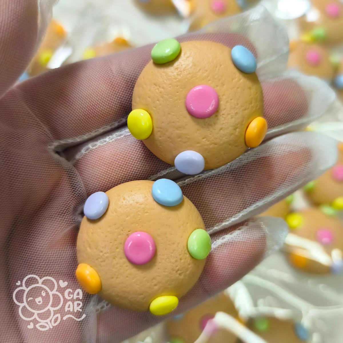 Aplique Cookies em Biscuit para Laços, Tiaras e Lembrancinhas 4cm - Imagem 4