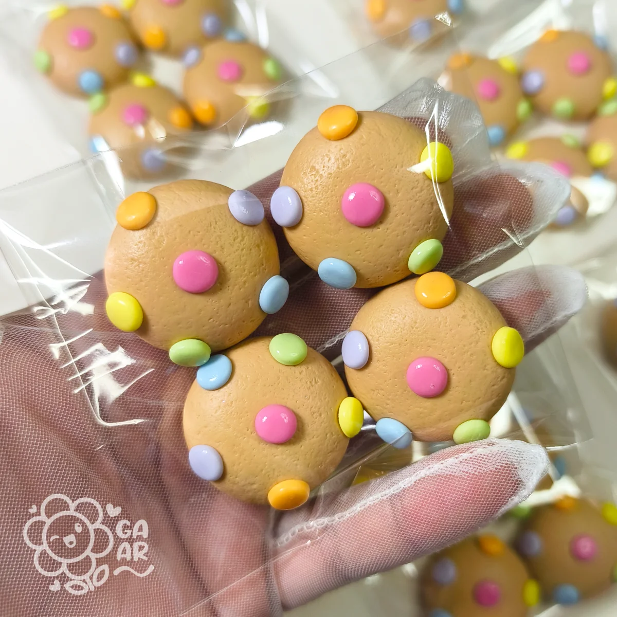 Aplique Cookies em Biscuit para Laços, Tiaras e Lembrancinhas 4cm - Imagem 1