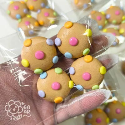 Aplique Cookies em Biscuit para Laços, Tiaras e Lembrancinhas 4cm