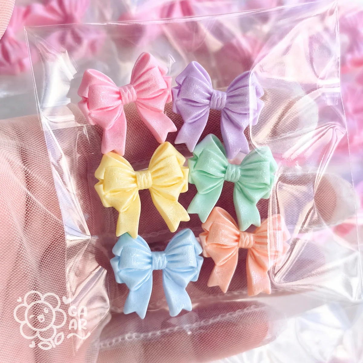 Aplique Laço Princesa Pequeno em Biscuit para Laços, Tiaras e Lembrancinhas - 2,5cm - Imagem 3