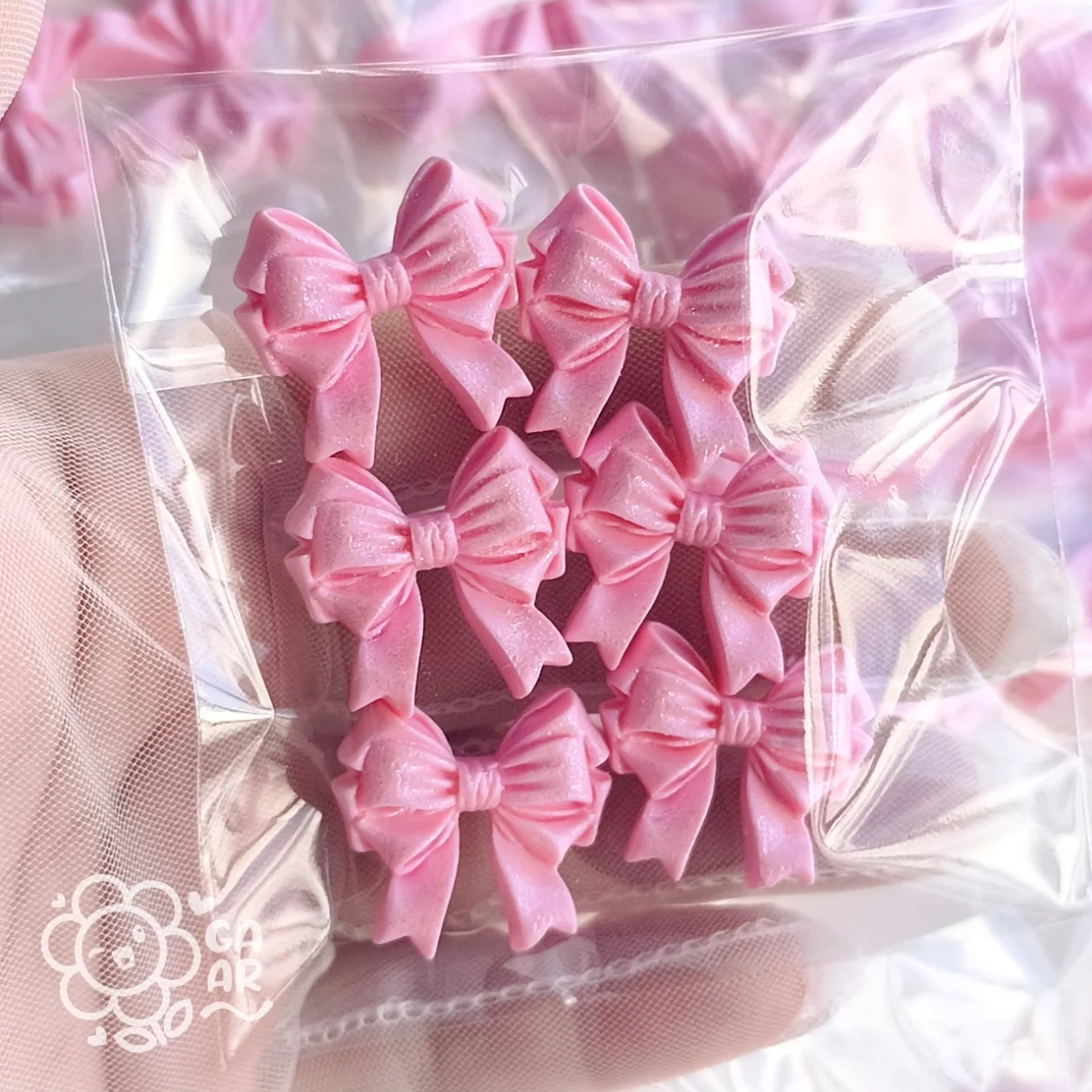 Aplique Laço Princesa Pequeno em Biscuit para Laços, Tiaras e Lembrancinhas - 2,5cm - Imagem 1