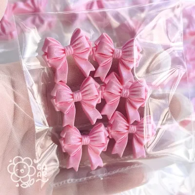 Aplique Laço Princesa Pequeno em Biscuit para Laços, Tiaras e Lembrancinhas - 2,5cm