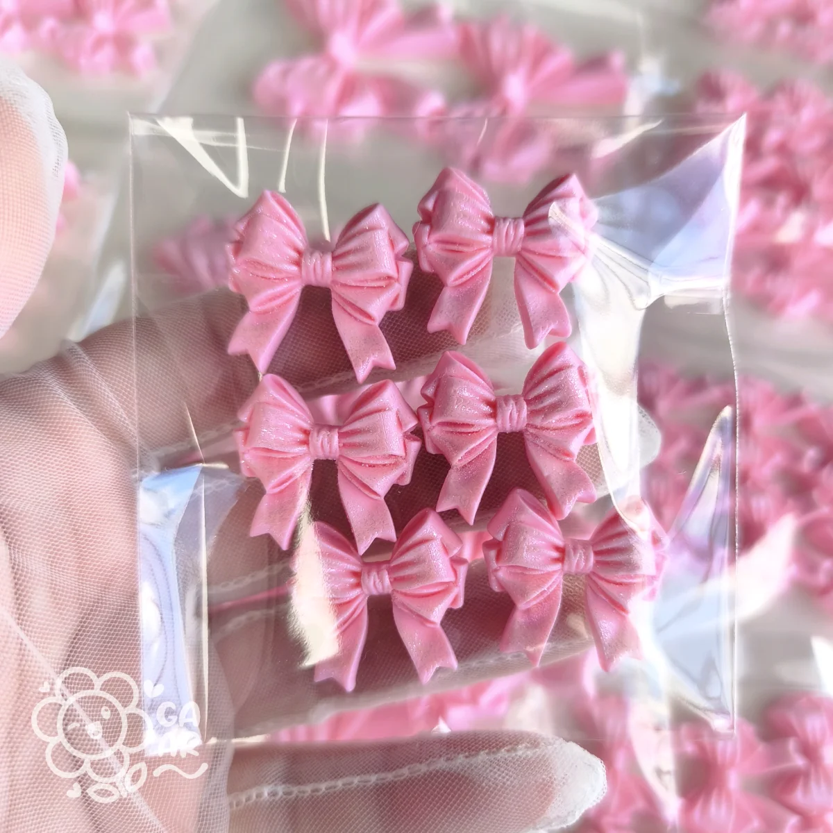 Aplique Laço Princesa Pequeno em Biscuit para Laços, Tiaras e Lembrancinhas - 2,5cm - Imagem 2