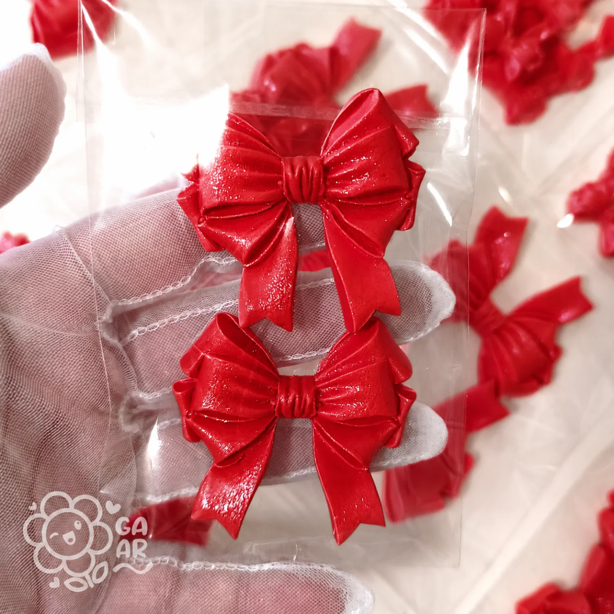 Aplique Laço Princesa Grande em Biscuit para Laços, Tiaras e Lembrancinhas - 5cm - Imagem 3