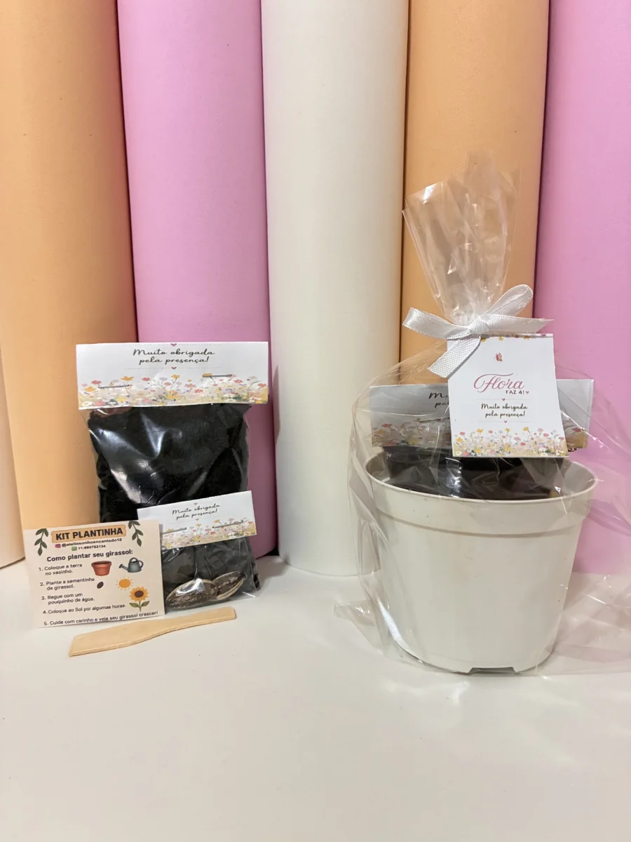 Lembrancinha Floral | kit plantio jardinagem | personalizados - Imagem 1