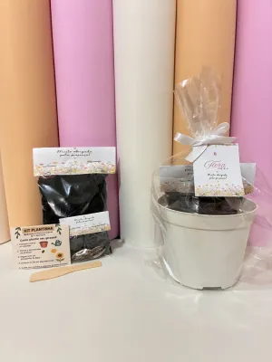 Lembrancinha Floral | kit plantio jardinagem | personalizados