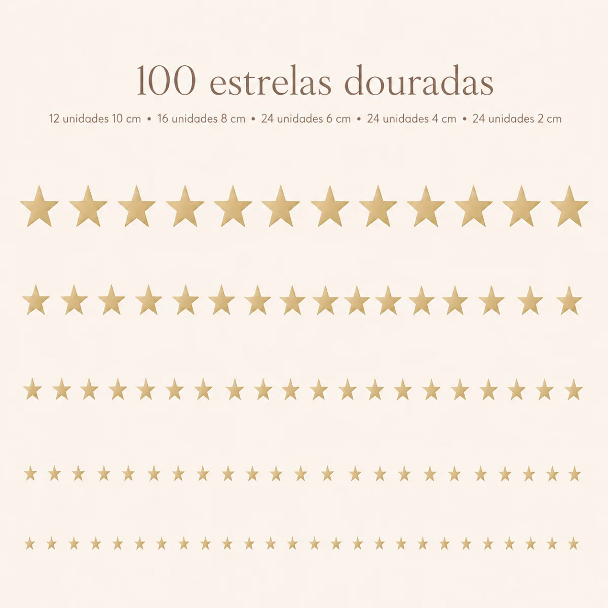 Adesivo de Parede Estrelas Douradas Infantil 100 Unidades - Imagem 7