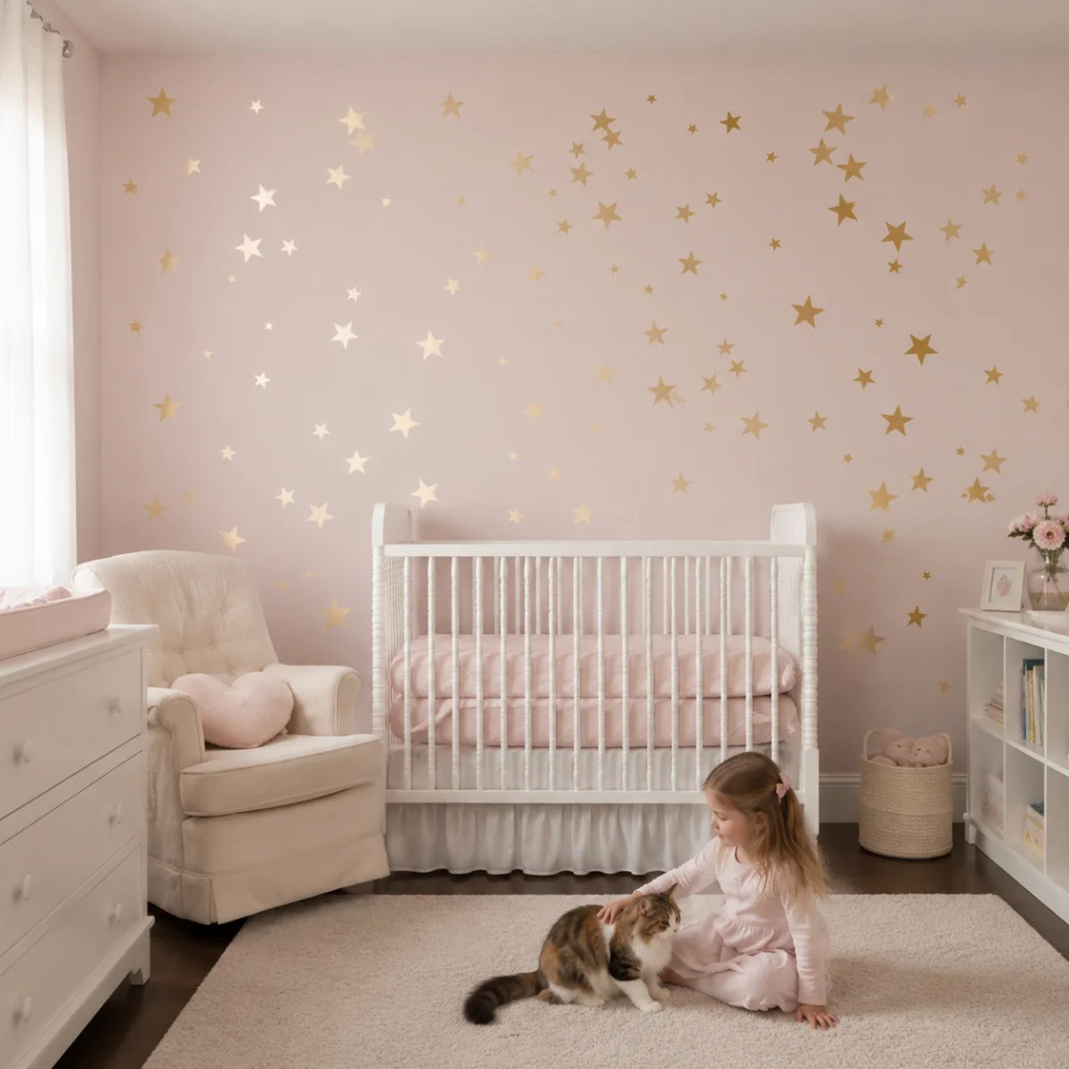 Adesivo de Parede Estrelas Douradas Infantil 100 Unidades - Imagem 2