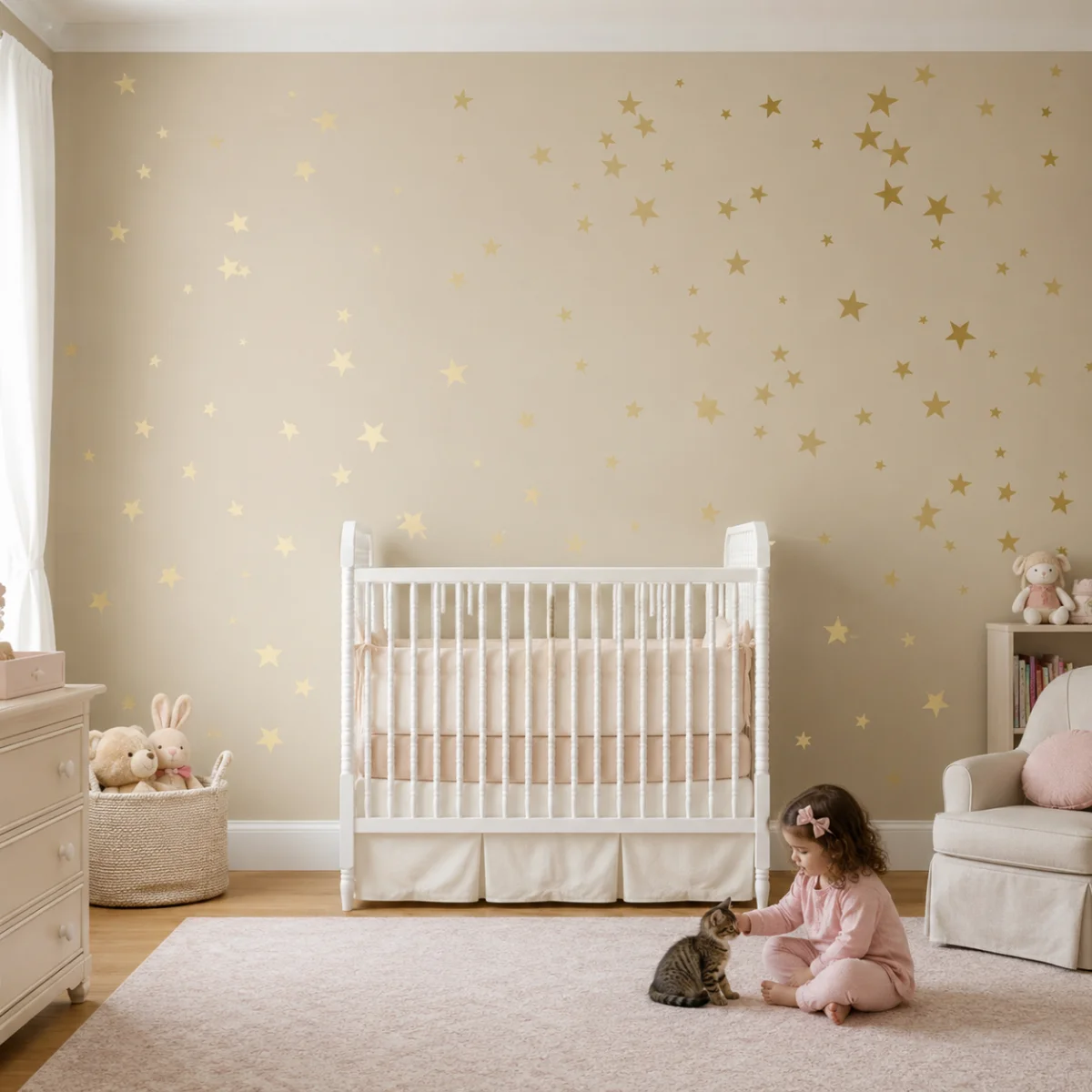 Adesivo de Parede Estrelas Douradas Infantil 100 Unidades - Imagem 4
