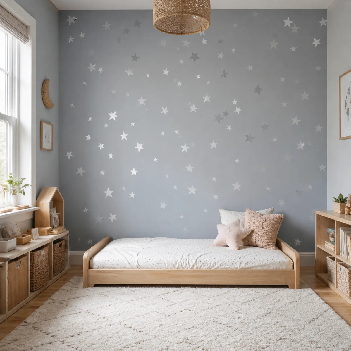 Adesivo de Parede Estrelas prata Infantil 100 Unidades - Imagem 4