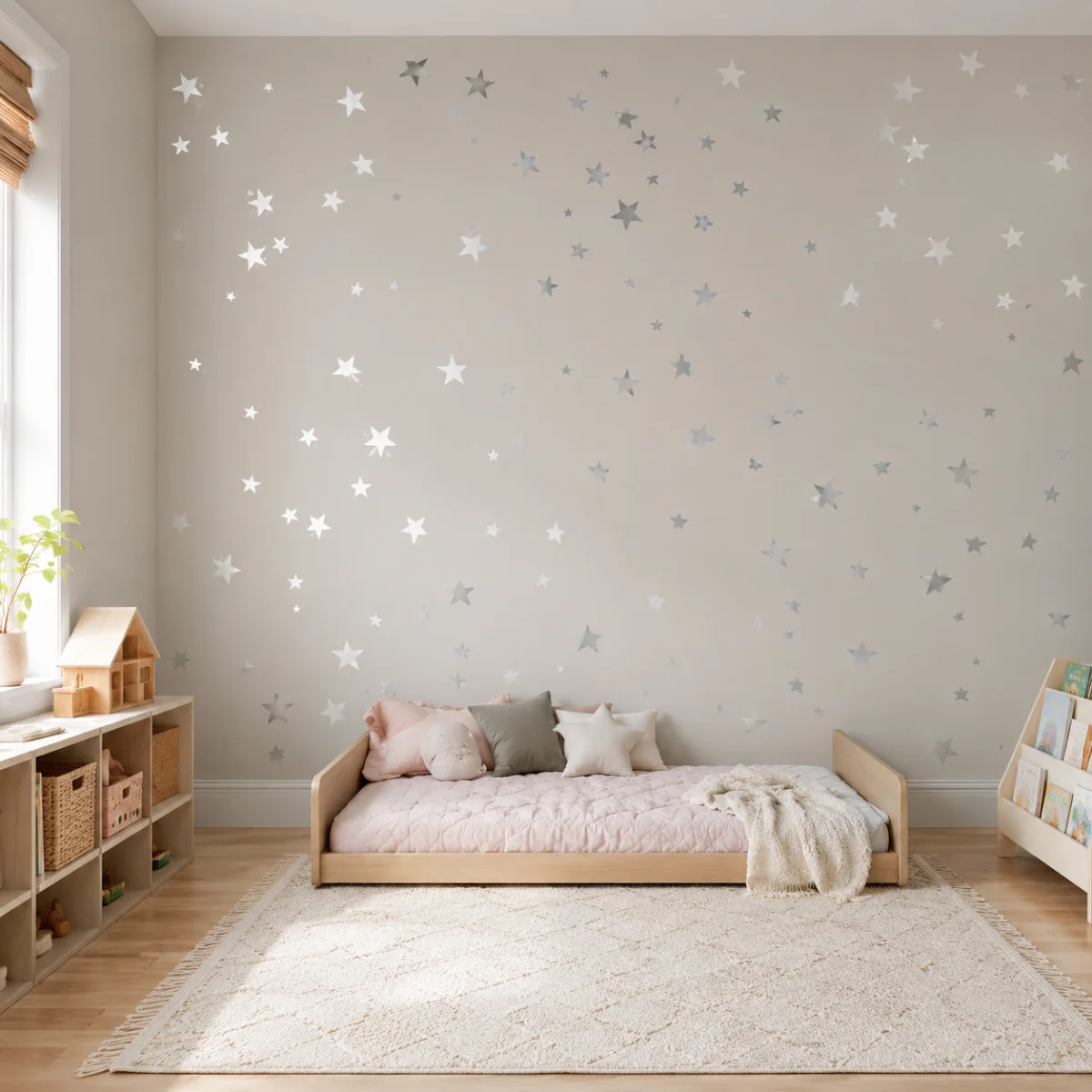 Adesivo de Parede Estrelas prata Infantil 100 Unidades - Imagem 3