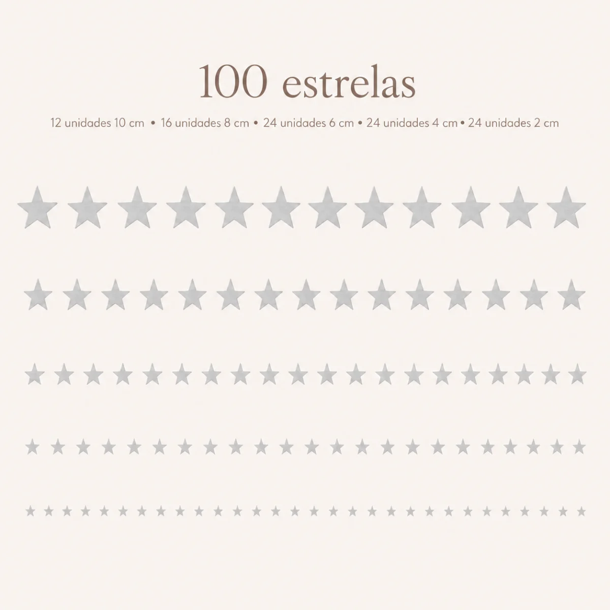 Adesivo de Parede Estrelas prata Infantil 100 Unidades - Imagem 5