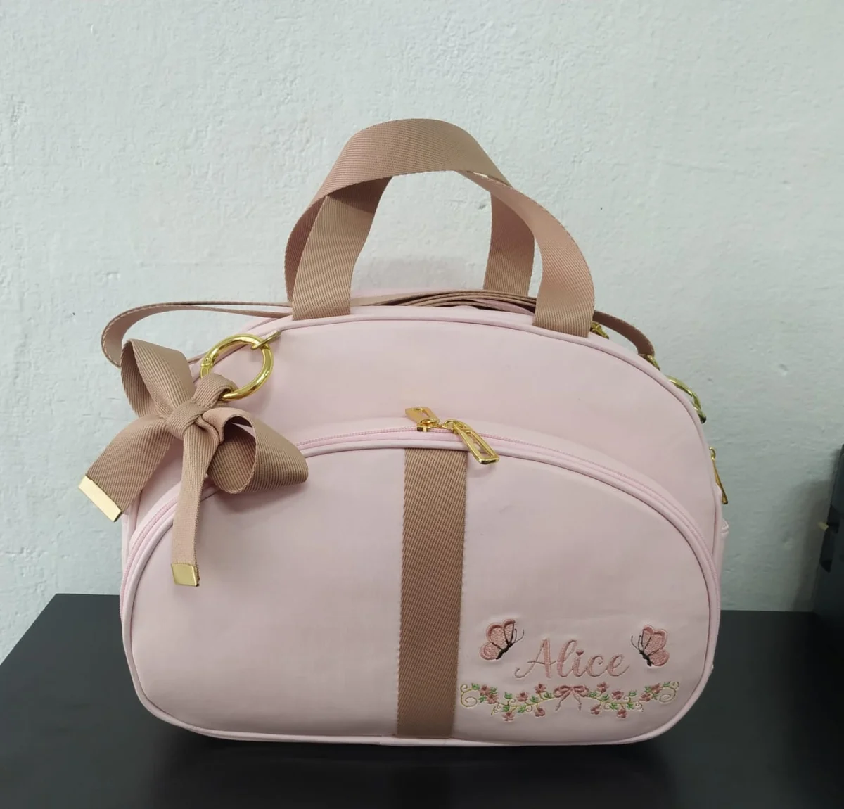 kit 3 peças de bolsa maternidade ( M , G e uma mochila luxo ) - Imagem 4