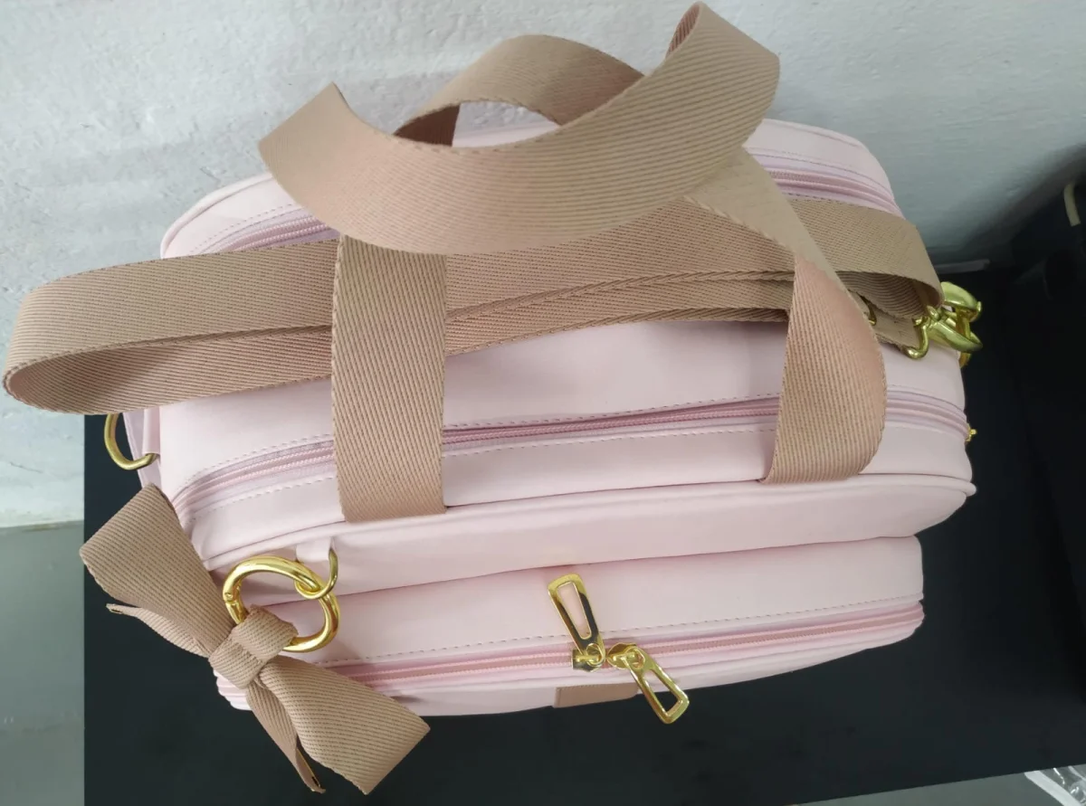 kit 3 peças de bolsa maternidade ( M , G e uma mochila luxo ) - Imagem 6