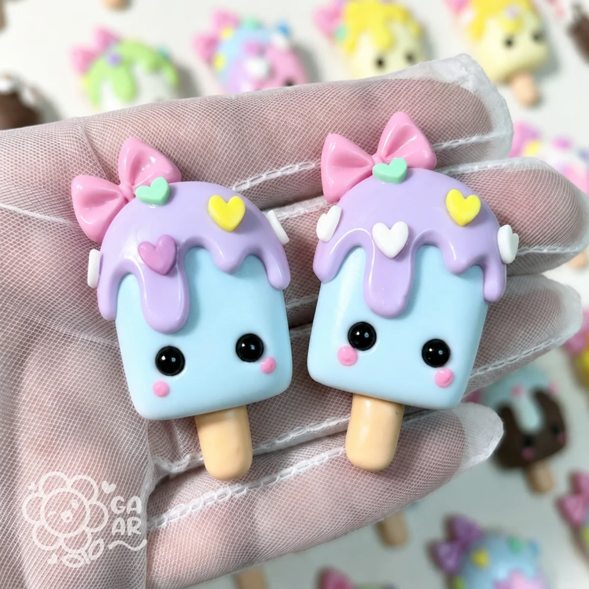 Aplique Picolé Kawaii em Biscuit para Laços, Tiaras e Lembrancinhas 5cm - Imagem 6