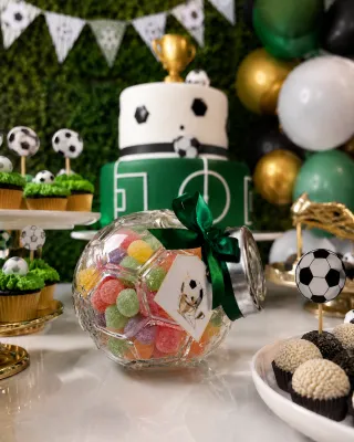 Mini Baleiro formato bola em Vidro com Tampa | Lembrancinha Maternidade, Chá de Bebê e Aniversário