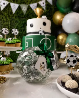 Mini Baleiro formato bola em Vidro com Tampa | Lembrancinha Maternidade, Chá de Bebê e Aniversário