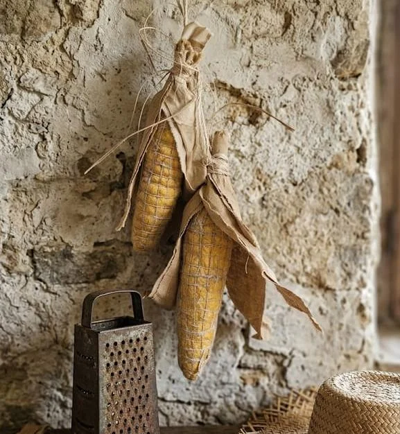 Espigas de milho artesanais em tecido 03 unidades - Imagem 5