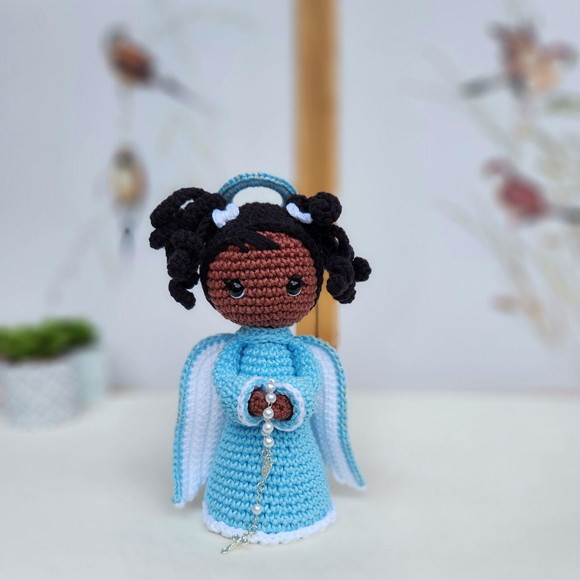 Anjinha da Guarda Negra de Crochê Amigurumi