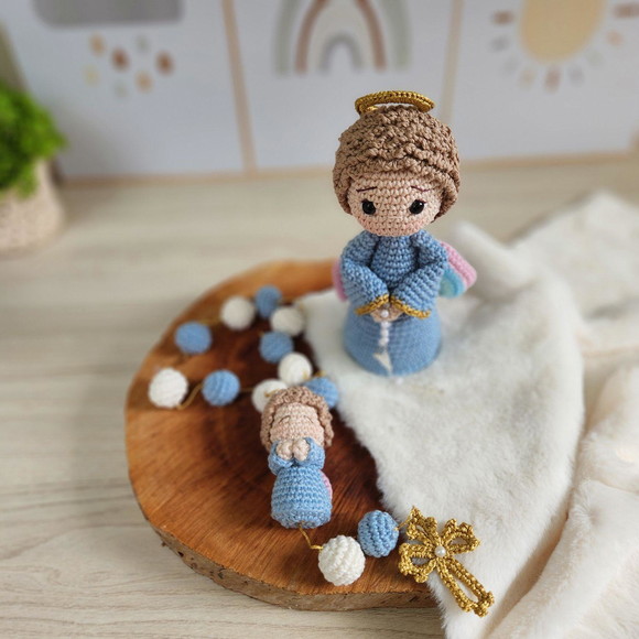 Anjinho da Guarda Amigurumi + Tercinho de Crochê Amigurumi - Imagem 2