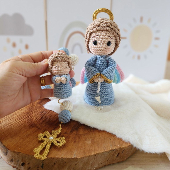 Anjinho da Guarda Amigurumi + Tercinho de Crochê Amigurumi
