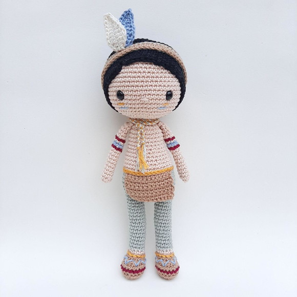 Boneco Menino Indiozinho Crochê Amigurumi