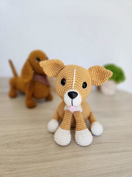 Cachorro Caramelo Amigurumi Crochê - Imagem 5
