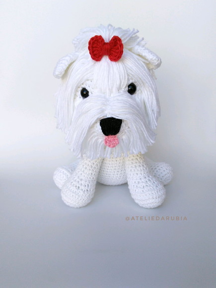 Cãozinho Maltês Amigurumi Crochê