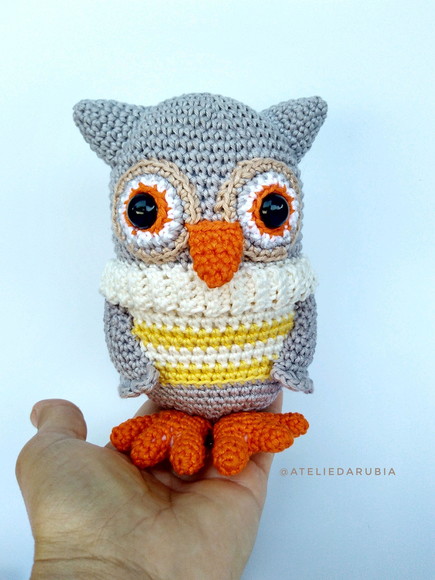 Coruja Amigurumi crochê - Imagem 2