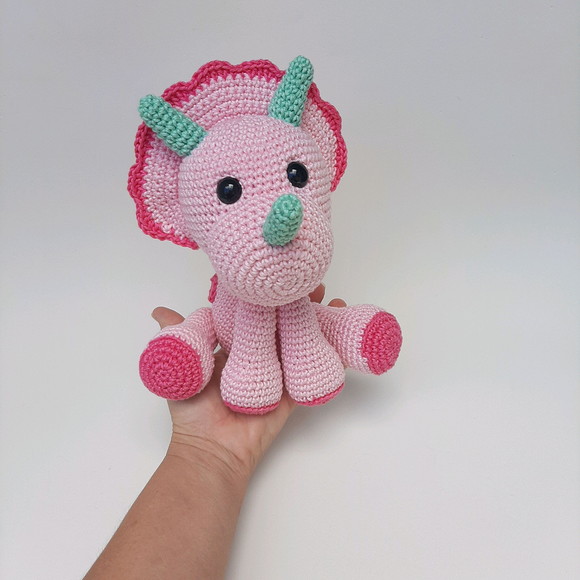 Dinossauro de crochê Amigurumi - Imagem 4