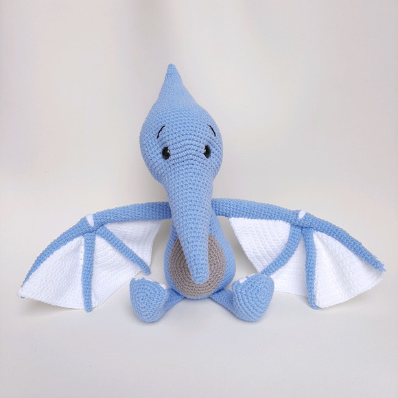 Dinossauro Pterodáctilo de Crochê Amigurumi - Imagem 4
