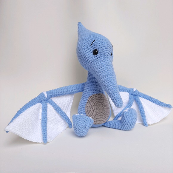 Dinossauro Pterodáctilo de Crochê Amigurumi - Imagem 3